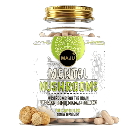 MAJU Mental Mushrooms capsules jar
