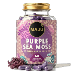 Sea Moss Capsules 60ct — MAJU Purple Chondrus Crispus, Wildcrafted - Thumbnail 1