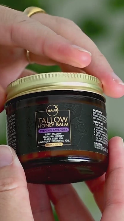 MAJU's Tallow Moisturizing Balm: 1 Morning Citrus + 1 Evening Lavender