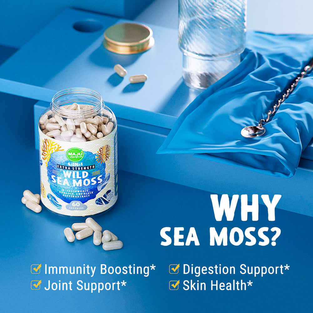 Wild Sea Moss Capsules (60ct) 20.00% Off Auto renew - Maju Superfoods